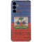 Haiti Flag Dark Wood Galaxy A35 5G Clear Case